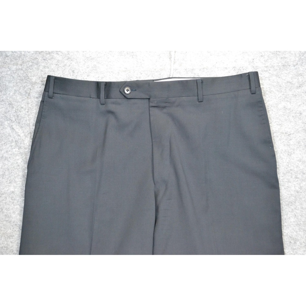 Canali 1934 Pants Mens 36x32 Gray Wool Flat Front Dress Trousers Luxury Italy